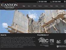 Tablet Screenshot of canyoncontracting.net
